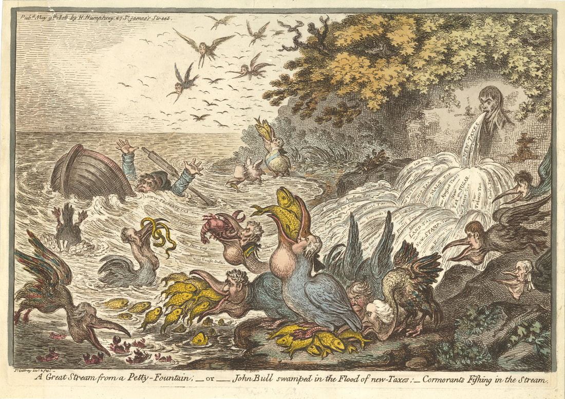 A GREAT STREAM FROM A PETTY FOUNTAIN  1806  JAMES GILLRAY  ANDRWE EDMUNDS PRINTS