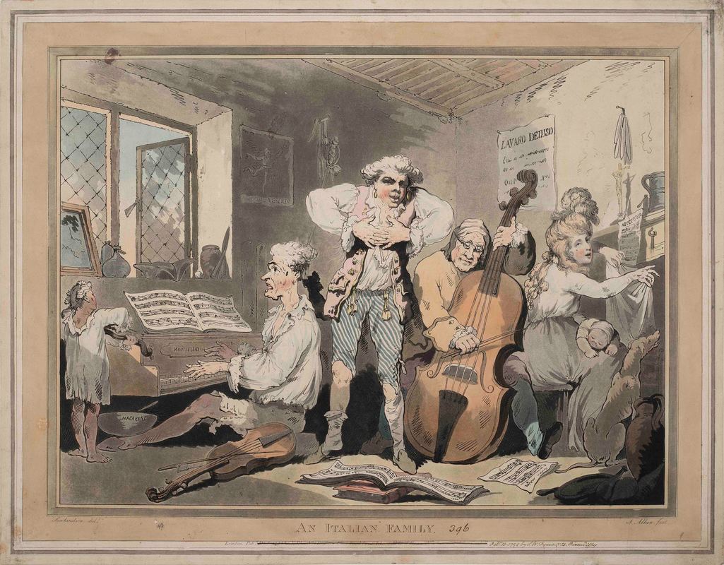 An Italian Family  1785  SAMUEL ALKEN  after  ROWLANDSON  Andrew Edmunds Prints