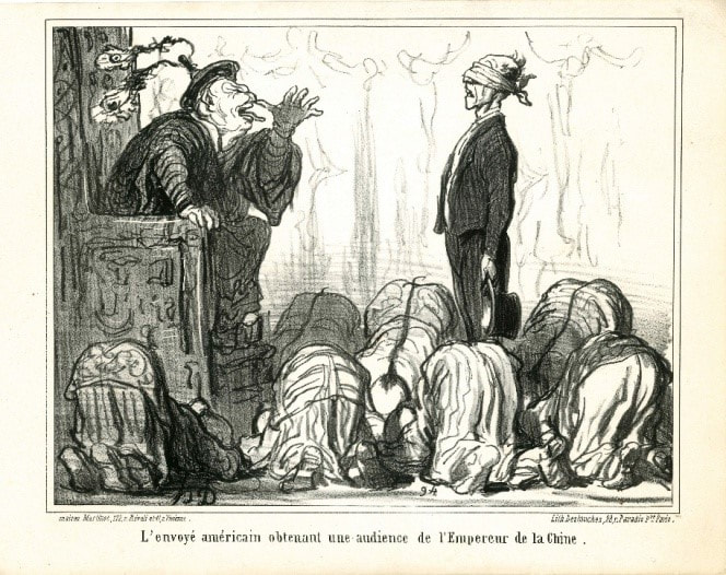 L’envoye americain obtenant une audience de l’Emperor de la Chine  1859  Honore Daumier   Andrew Edmunds Prints