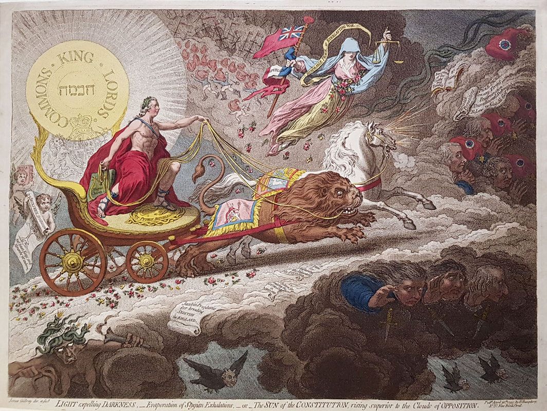 Light Expelling Darkness Evaporation of Stygian Exhalations 1795 James Gillray  Andrew Edmunds Prints