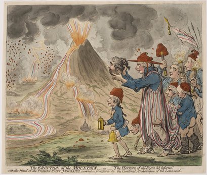 The ERUPTION of the MOUNTAIN, - or – The Horrors of the Bocca del Inferno... H.Humphrey, 25 July 1794. JAMES GILLRAY 1756-1815  Andrew Edmunds Prints