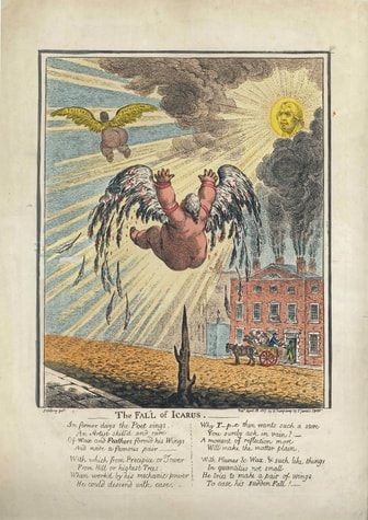 The FALL of ICARUS. H.Humphrey, 28 April 1807. JAMES GILLRAY 1756-1815  Andrew Edmunds Prints