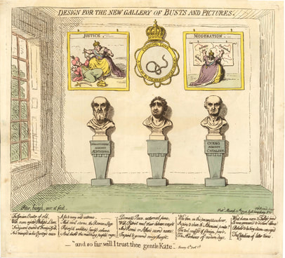 DESIGN FOR THE NEW PICTURE GALLERY ... H.Humphrey, 17 March 1792. JAMES GILLRAY 1756-1815  Andrew Edmunds Prints