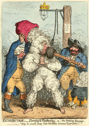 Retribution  Tarring & Feathering or The Patriots Revenge  James Gillray 1795  Andrew Edmunds Prints
