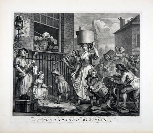 The Enraged Musician 1741 William Hogarth 1697-1764  Andrew Edmunds Prints