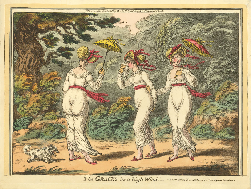 THE GRACES IN A HIGH WIND  JAMES GILLRAY 1810  ANDREW EDMUNDS