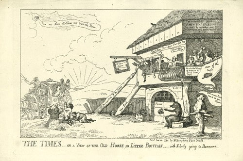 Thomas Rowlandson  The Times – or a view of the Old House in Little Brittain   Andrew Edmunds Prints